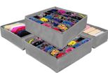 Scatole Portaoggetti Springos, Divisori Per Cassetti, Organizer A 24 Celle Per Calzini, Cravatte, Biancheria Intima, Piccoli Accessori Pieghevoli (Grigio)