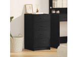 Maison Exclusive - Credenza Effetto Rovere Nero 40 X 41 X 75 Cm Materiale Ligneo