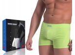 Boxer Da Uomo Sesto Senso Solar Biancheria Intima Senza Cuciture Flessibile Da Uomo - Acquamarina - L/Xl