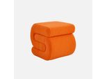 Panchina Design Rivestimento Bouclé 1 Posto, Arancione