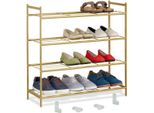 Scaffale Per Scarpe Impilabile Con 4 Ripiani