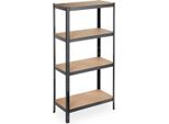 Scaffale Portaoggetti Con 4 Ripiani Nero