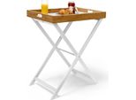 Tavolino Vassoio In Legno E Bambù 72 Cm