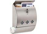 Cassetta Postale In Acciaio Con Scomparto Per Giornali