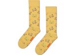 Happy Socks Kitten Love Natural Dye Crew Socks Giallo Eu 36-40 Uomo,Donna Giallo Eu 36-40