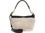 Ted Baker Pelle Borsa A Tracolla Borsa A Tracolla Sherbaa Shearling Leather Weave Handle Crossbody Black Nero