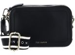 Ted Baker Pelle Borsa A Tracolla Linzie Webbing Leather Crossbody Camera Bag Black Nero
