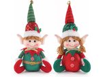 Decorazioni Natalizie In Peluche - 2 Pezzi Di Gnomi In Peluche, Regalo Per La Casa, Decorazione Per Feste Natalizie, Ornamenti, Rosso E Verde