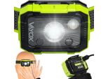 Vayox Lampada Frontale VA0415 Serie Pro | 500Lm | Osram P8 + Smd | Dual Hammer | 4 Modalità | USB-C | Nero