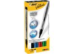 Bic Velleda Liquid Ink Pocket Evidenziatore 4 Pz Tipo Di Punta Nero, Blu, Verde, Rosso
