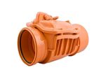 Valvola Antiriflusso Airfit Dn 110, Rosso-Marrone Con Blocco Manuale Supplementare