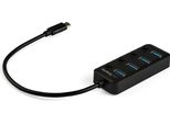 Startech.Com HB30C4AIB Hub Di Interfaccia Usb 3.2 Gen 1 (3.1 Gen 1) Type-C 5000 Mbps Nero