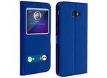 Samsung Galaxy J4 Plus Flip Cover Con Doppia Finestra E Funzione Stand - Blu