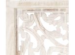 Divisorio 3 Pezzi Intagliato A Mano In Legno Massello Di Mango Bianco 120×165Cm