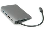 Roline 12.02.1021 Replicatore Di Porte E Docking Station Per Laptop Cablato Usb 3.2 Gen 2 (3.1 Gen 2) Type-C Grigio
