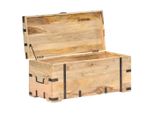 Cassapanca 90X40X40 Cm In Legno Massiccio Di Mango