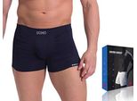 Boxer Da Uomo Sesto Senso Solar Biancheria Intima Senza Cuciture Flessibile Da Uomo - Blu Scuro - L/Xl