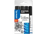 Pilot 537519 Marcatore A Pigmenti Pilot Pintor, Medio, Set Da 4 "Nero"""