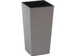 Siena Garden Eco Fioriera Nizza 25Cm Scatola Grigia/Quadro In Legno, 25X25X46,5Cm