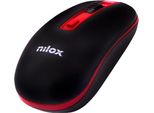 Nilox Wireless Black/Red 1000 Dpi Mouse Wi-Fi Ottico 1600 Dpi