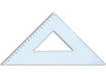 Arda 28730MAN Squadra Triangolo A 45° Plastica Blu, Trasparente 1 Pz