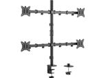 Equip - Kit Di Montaggio - Inclinabile - Per 4 Display Lcd - Plastica, Metallo - Nero - Dimensioni Schermo: 43,2-81,3 Cm (17"-32"") - Da Tavolo (650159)"