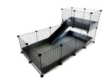 Gabbia Modulare C&C 4X2 + Loft 2X1 + Rampe Grigio