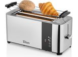 Tostapane A Disco In Acciaio Inox Zilan | Con Attacco Per Panini E Vassoio Raccogli Briciole | Tostapane | Macchina Per Tostare | 1400 Watt | Alloggiamento In Acciaio Inox | 7 Impostazioni | Display Digitale Con Conto Alla Rovescia