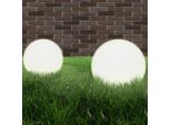 The Living Store Luci Da Giardino A Led 2 Pz. Sferica 40 Cm Pmma