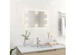 The Living Store Specchio Da Parete Con Illuminazione Led Vetro Rettangolare