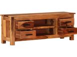 The Living Store Mobile Tv 110X30X40 Cm In Legno Massiccio Di Palissandro