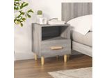The Living Store Comodino Grigio Sonoma 40X35X47 Cm