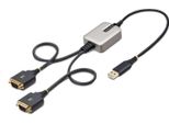 Startech.Com Cavo Da Usb A Seriale A 2 Porte Da 60 Cm, Viti/Dadi DB9 Intercambiabili, Ritenzione Com, USB-A A DB9 RS232, Ftdi, Protezione Esd Di Livello 4, Windows/Macos/Chromeos/Linux - Struttura Robusta In Tpe