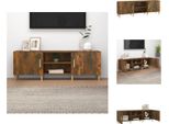 Mobile Tv Vidaxl Rovere Fumé 150X30X50 Cm Materiale A Base Di Legno - Mobili Tv