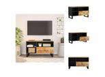 Mobile Tv Vidaxl 80X33X46 Cm In Legno Massiccio Di Mango E Materiale A Base Di Legno - Mobili Tv