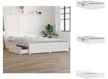 Vidaxl Letto Con Cassetti Bianco 120X200 Cm - Letti E Reti