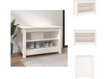 Vidaxl Panca Per Scarpe Bianca 70X38X45,5 Cm In Legno Di Pino Massiccio - Scarpiere E Armadietti