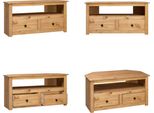 Vidaxl Mobile Tv Ad Angolo 93 X 49 X 49 Cm In Legno Massiccio Di Pino Panama - Mobile Tv Ad Angolo - Mobile Tv - Mobile Tv - Mobili Tv