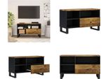 Mobile Tv Vidaxl 80X33X46 Cm In Legno Massiccio Di Mango E Materiale A Base Di Legno - Mobile Tv - Mobile Tv - Mobile Tv - Porta Tv