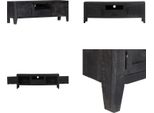 Mobile Tv Vidaxl Nero 118 X 30 X 40 Cm In Legno Massiccio Di Mango - Mobile Tv - Credenza - Credenze - Mobile Laterale