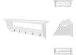 Vidaxl Appendiabiti In Mdf Bianco Stile Barocco - Appendiabiti E Appendiabiti
