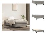 Vidaxl Letto Boxspring Grigio Chiaro 90X190 Cm In Velluto - Letti E Strutture Letto