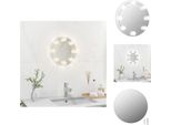 Vidaxl Specchio Da Parete Senza Cornice Con Illuminazione Led In Vetro Rotondo - Specchio