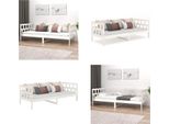 Vidaxl Letto Da Giorno In Pino Massiccio Bianco 90X200 Cm - Letto Da Giorno - Letti Da Giorno In Legno - Letto Da Giorno In Legno Massiccio