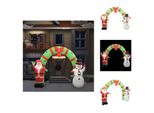 Vidaxl Gonfiabile Babbo Natale E Pupazzo Di Neve Decorazione Arco Led 223Cm - Luci Di Natale