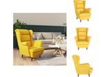 Vidaxl Poltrona Velluto Giallo Senape - Poltrona