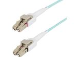 Startech.Com Cavo In Fibra Ottica Multimodale OM4 Lc A Lc (Upc) Commutabile Con Linguette Push-Pull, 5M, 50/125µM, Reti 100G, Bassa Perdita Di Inserzione, Cavo Patch/Bretella In Fibra Ottica Lszh