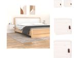 Vidaxl Armadi A Muro 2 Pz. Bianco 31,5X30X30 Cm In Legno Di Pino Massiccio - Mensole A Muro