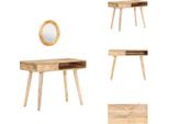 Vidaxl Tavolino Da Toilette 100X50X76 Cm In Legno Massiccio Di Mango - Tavolini Da Toilette