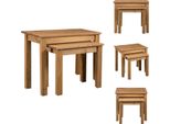 Vidaxl Tavolini 2 Pz. Legno Massiccio Di Pino Di Panama - Tavolini